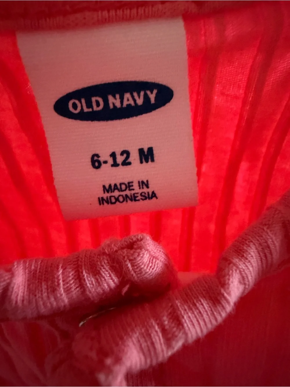 Old Navy Ribbed Short-Sleeve One-Piece Bodysuit - Coral Pink